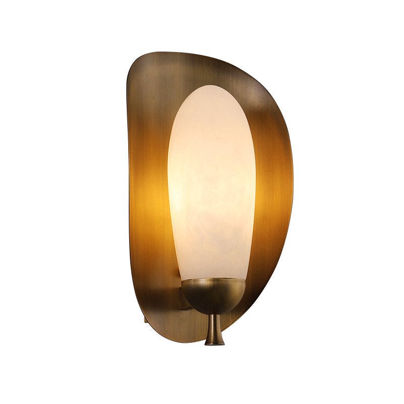 Solenne Alabaster Halo Wall Light by Bling Lighting Studio