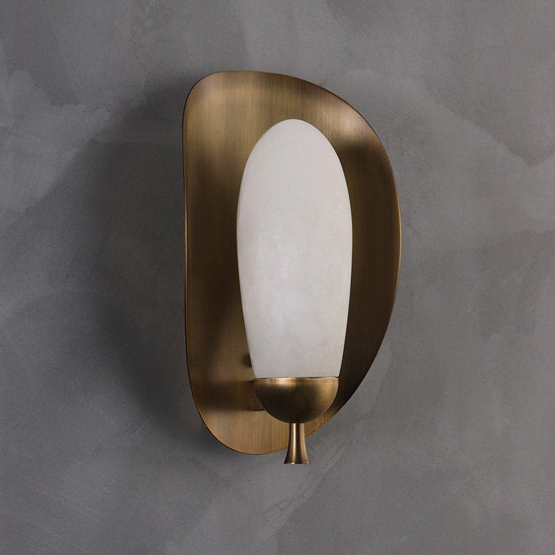 Solenne Alabaster Halo Wall Light by Bling Lighting Studio