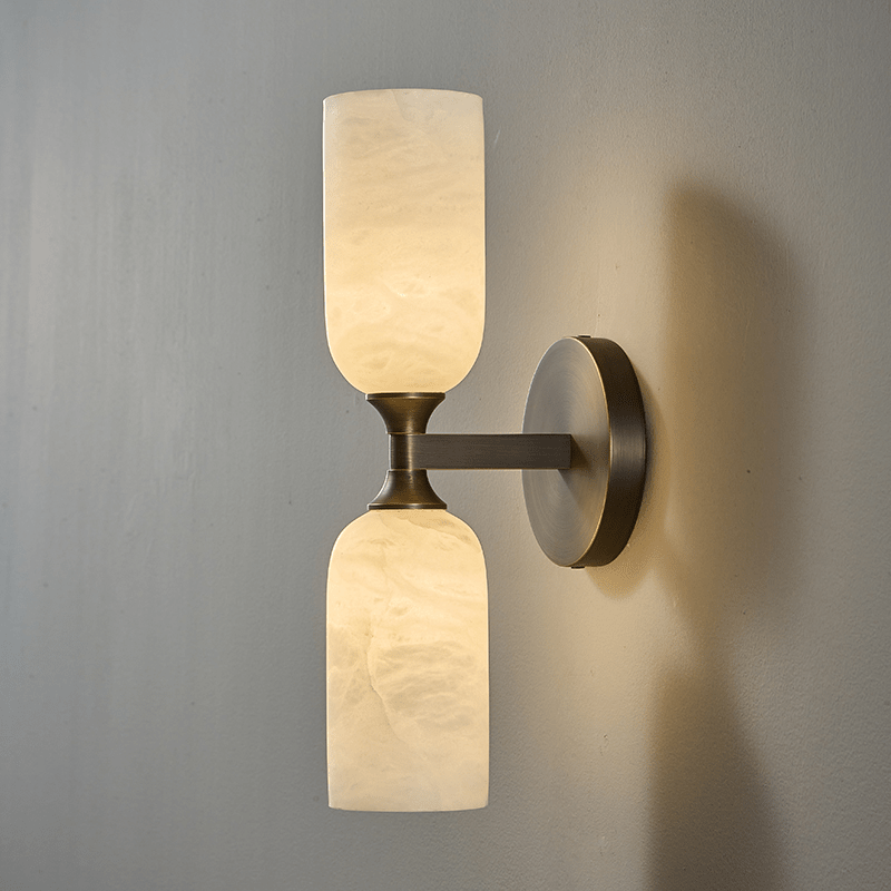 Solmira Twin Alabaster Wall Sconce by Bling Lighting Studio