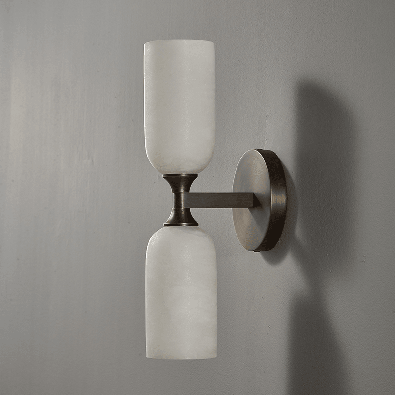 Solmira Twin Alabaster Wall Sconce by Bling Lighting Studio