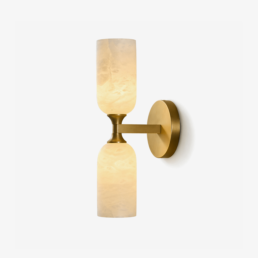 Solmira Twin Alabaster Wall Sconce by Bling Lighting Studio
