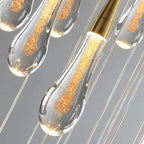 Spiral Raindrop Staircase Ceiling Lighting for high ceiling staircase and foyer lighting