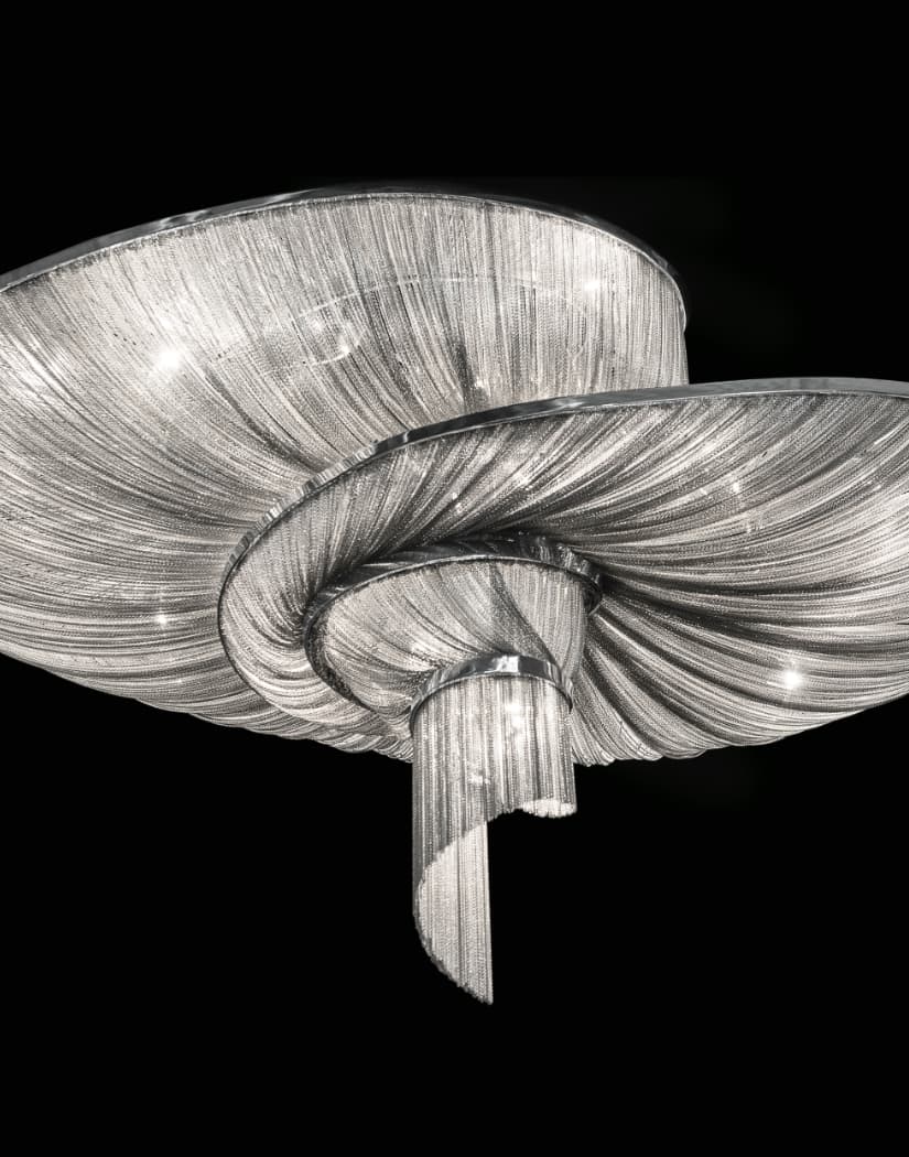 Spiral Elegance Chain Chandelier by Bling Lighting Studio