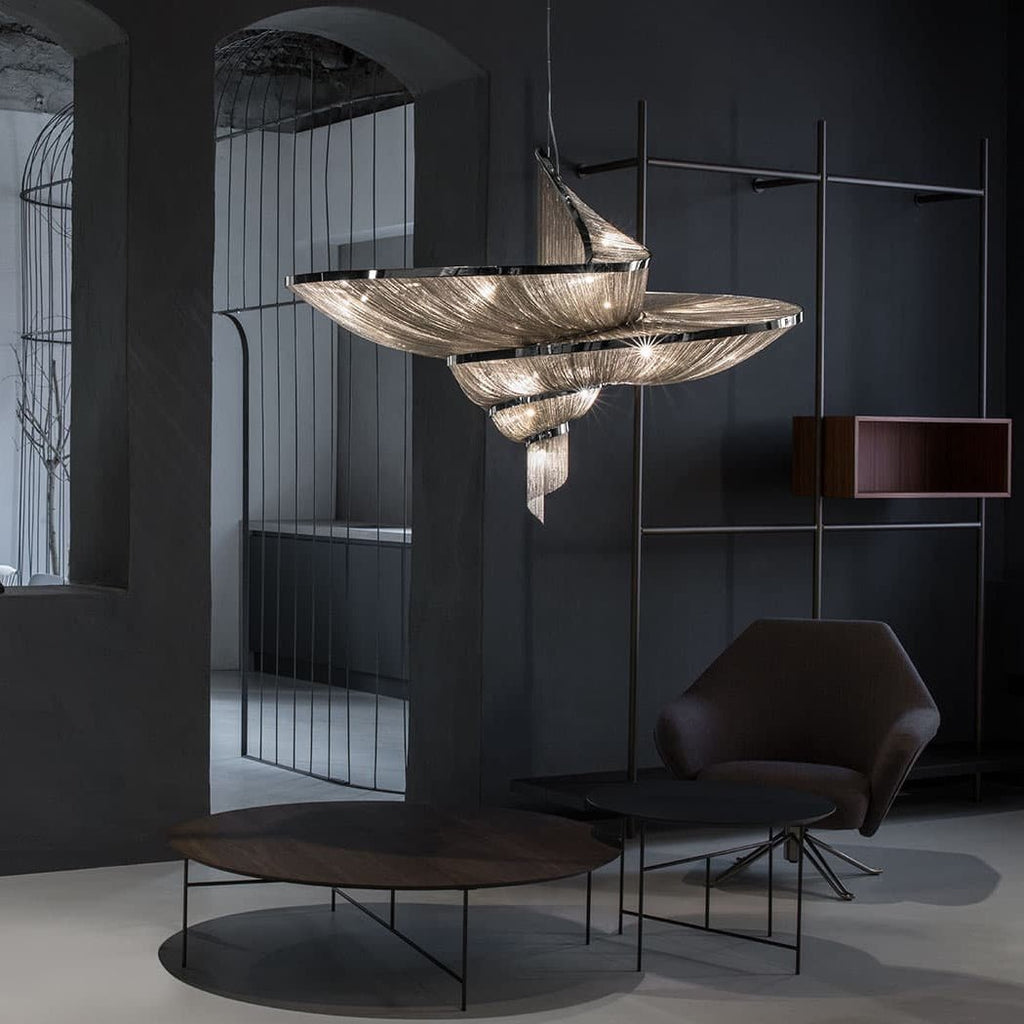 Spiral Elegance Chain Chandelier by Bling Lighting Studio