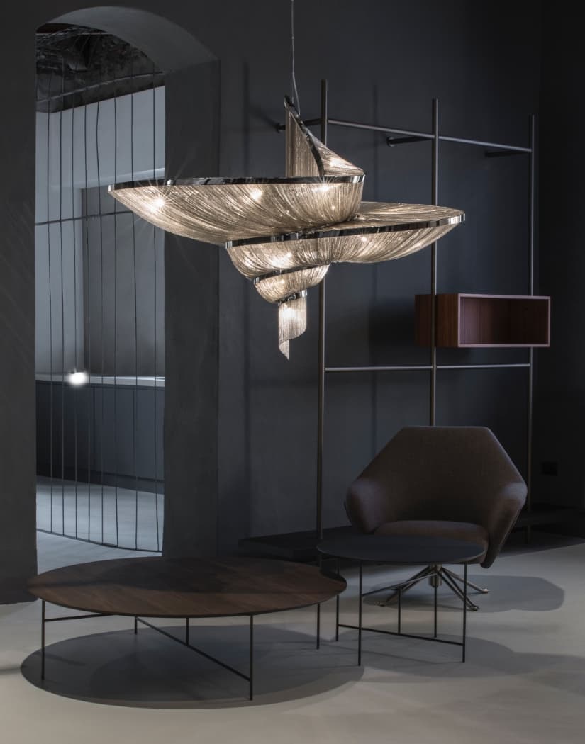 Spiral Elegance Chain Chandelier by Bling Lighting Studio