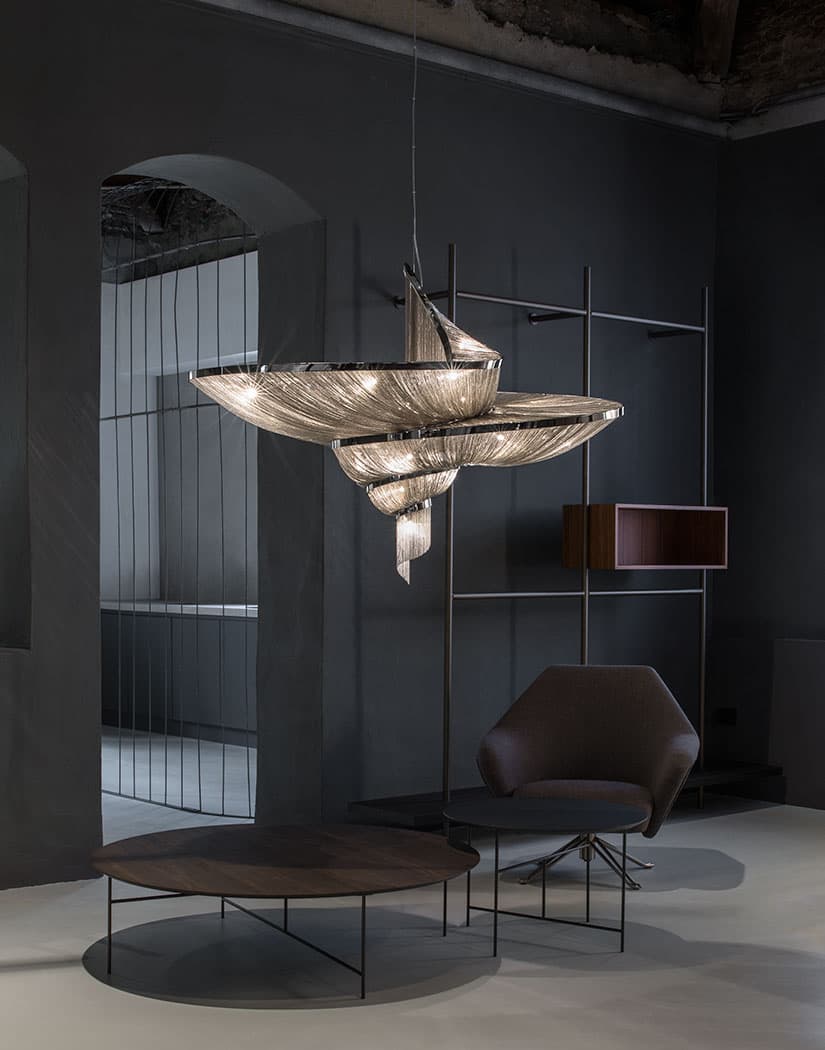 Spiral Elegance Chain Chandelier by Bling Lighting Studio