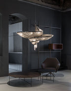 Spiral Elegance Chain Chandelier by Bling Lighting Studio
