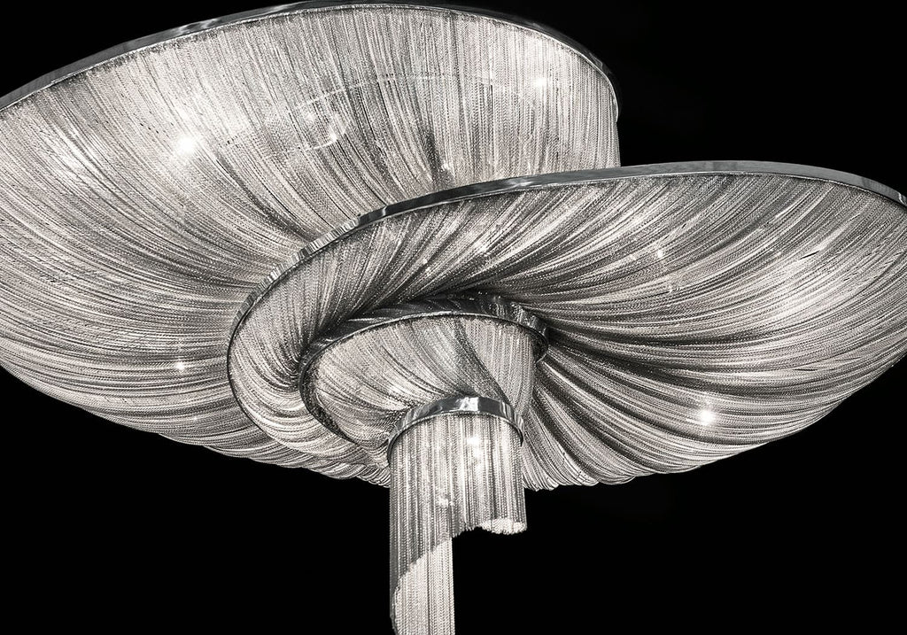 Spiral Elegance Chain Chandelier by Bling Lighting Studio