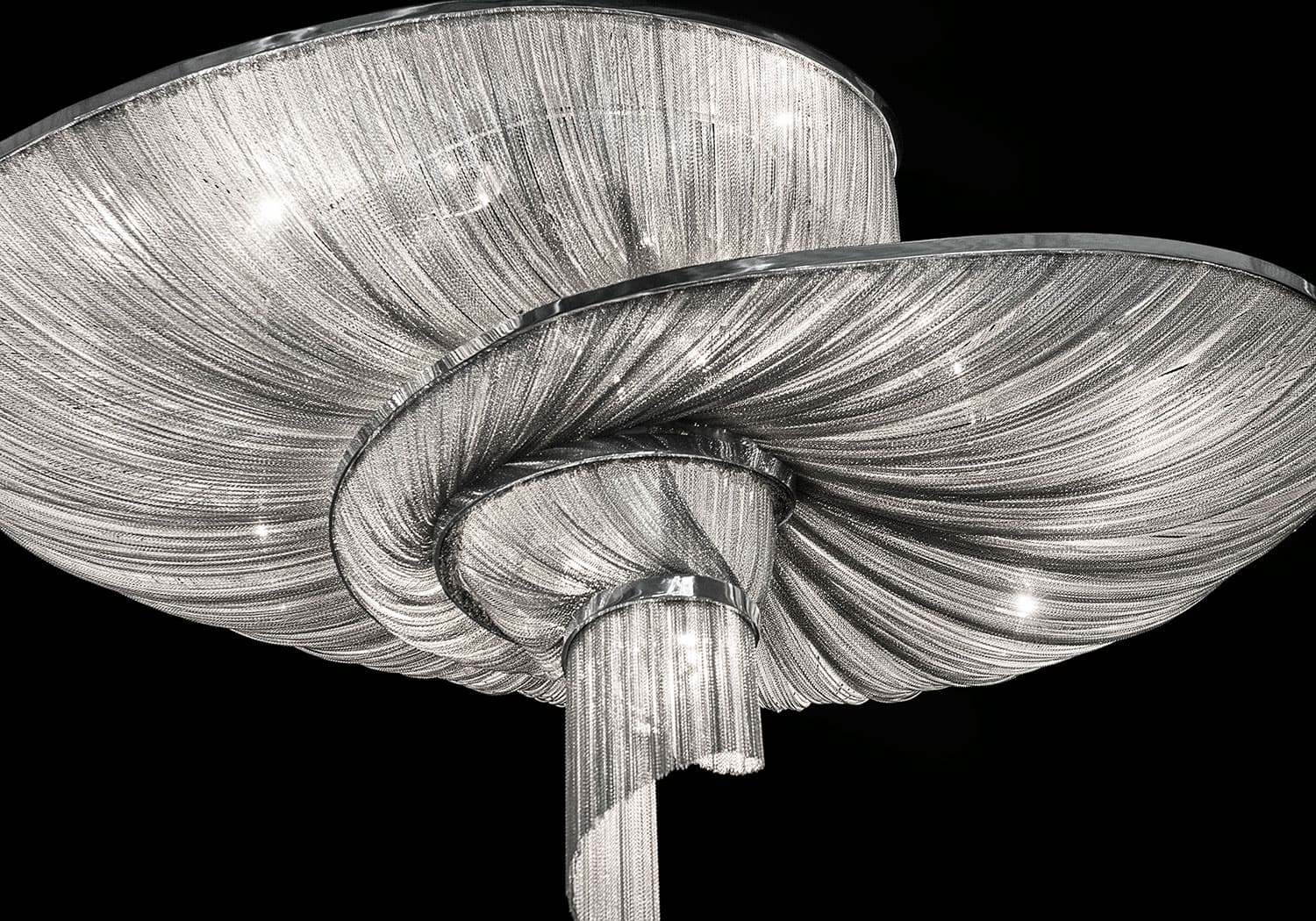 Spiral Elegance Chain Chandelier by Bling Lighting Studio