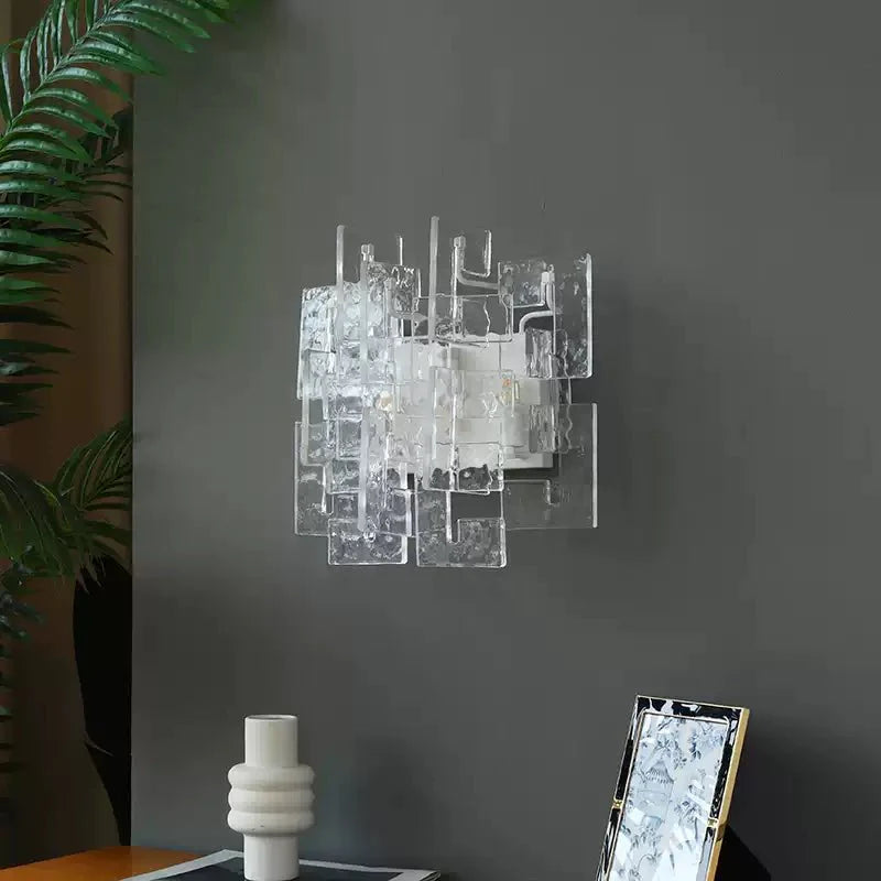 Stacked Murano Glass Wall Sconce by Bling Lighting Studio