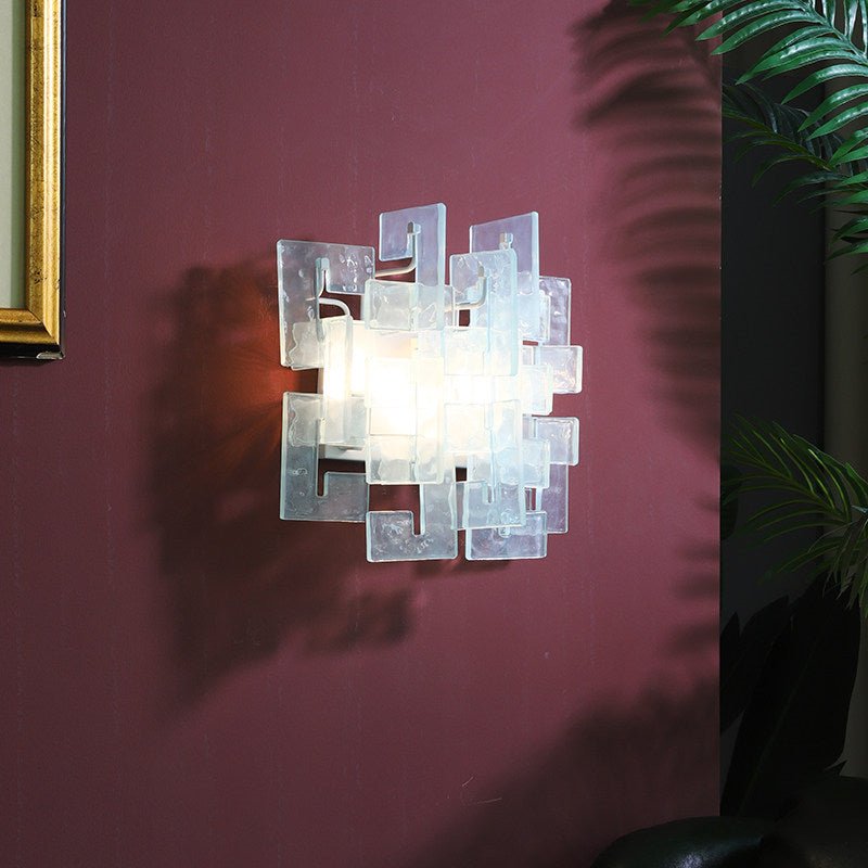 Stacked Murano Glass Wall Sconce by Bling Lighting Studio