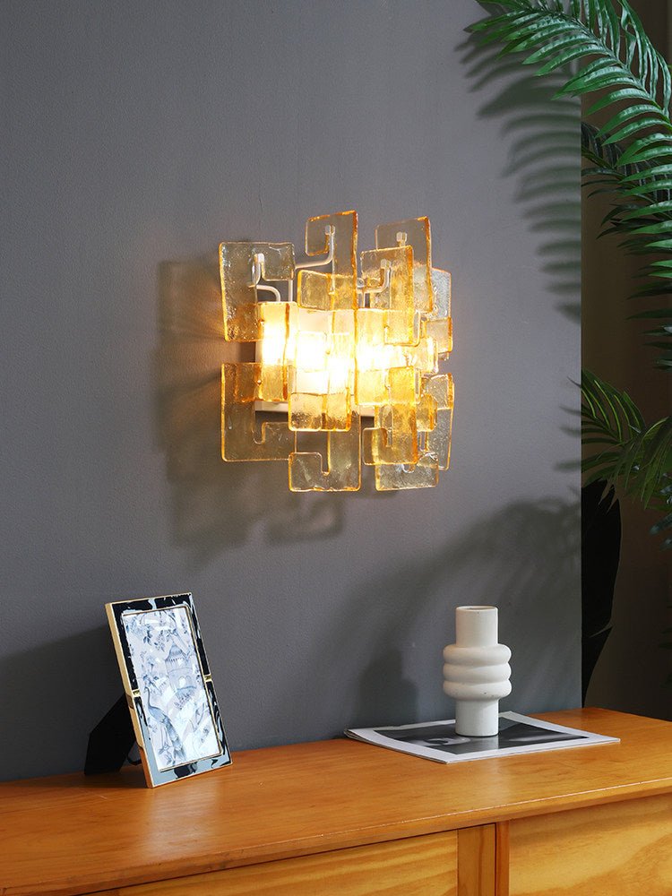 Stacked Murano Glass Wall Sconce by Bling Lighting Studio