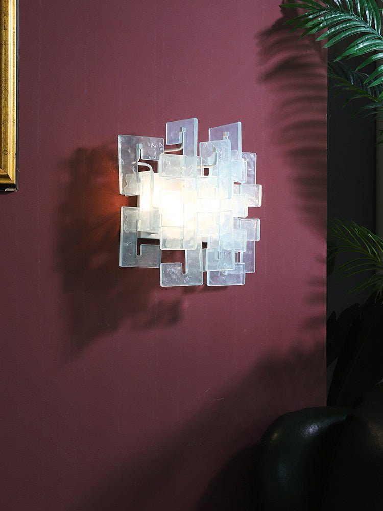 Stacked Murano Glass Wall Sconce by Bling Lighting Studio