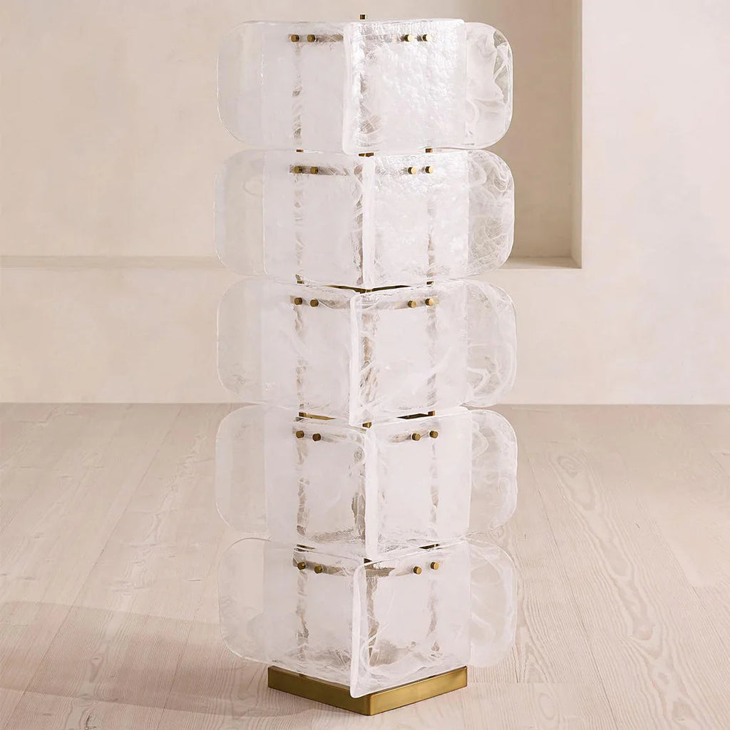Stacked Glass Floor Lamp by Bling Lighting Studio