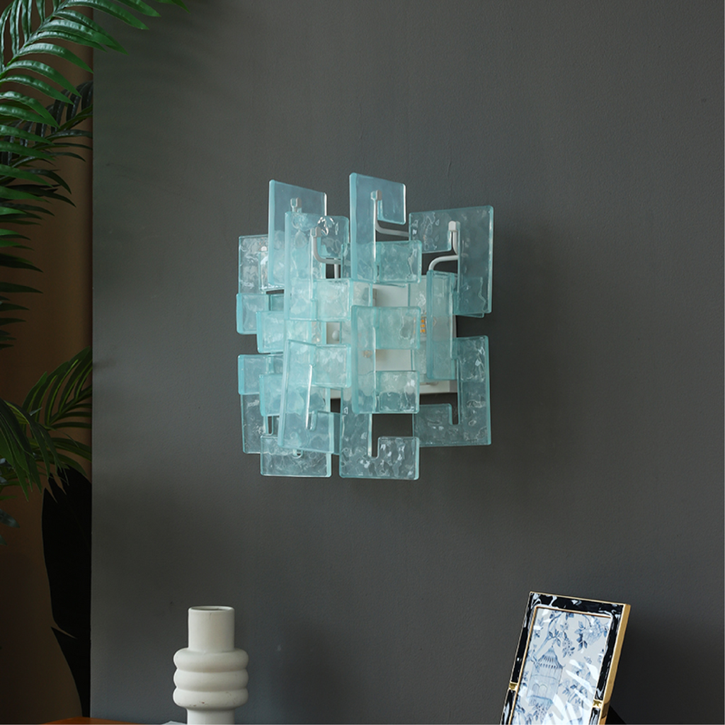 Stacked Murano Glass Wall Sconce by Bling Lighting Studio