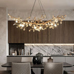 Branch Stone Crystal Dining Room Chandelier by Bling Lighting Studio