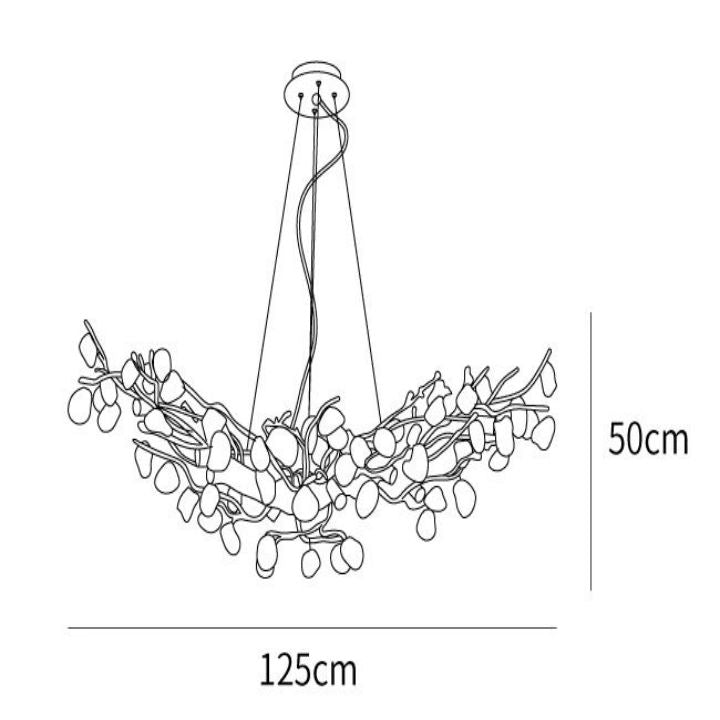 Branch Stone Crystal Dining Room Chandelier by Bling Lighting Studio