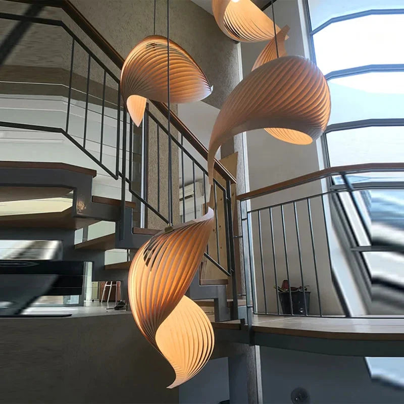 Storm Modern Pendant Chandelier for high ceiling staircase and foyer lighting