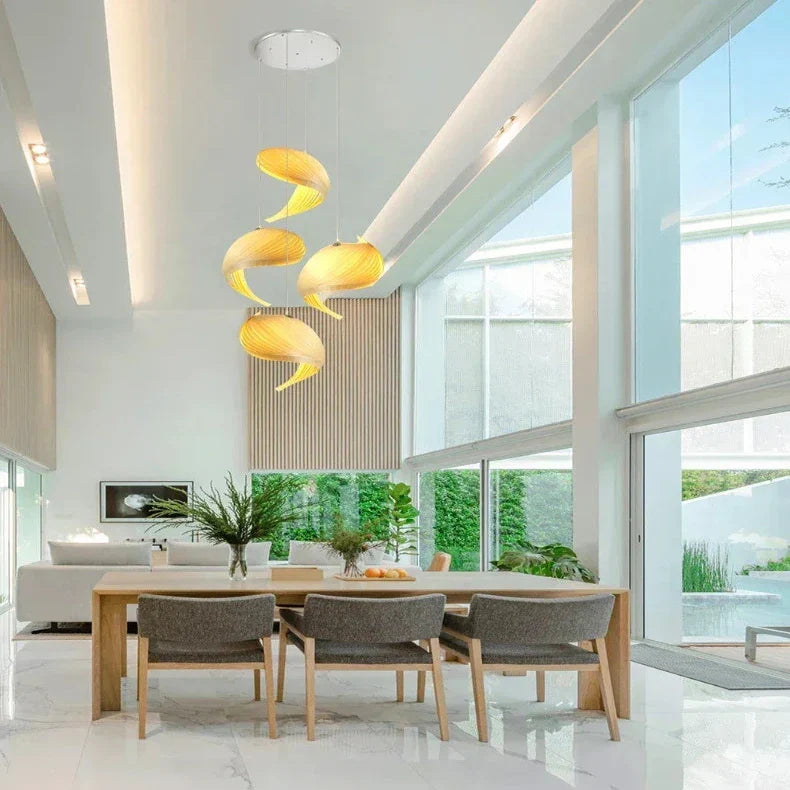 Storm Modern Pendant Chandelier for high ceiling staircase and foyer lighting