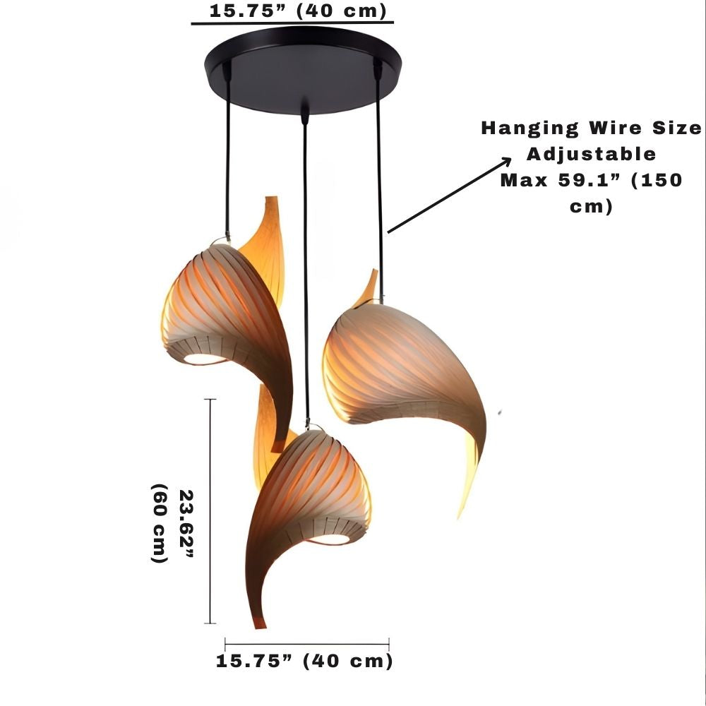 Storm Modern Pendant Chandelier for high ceiling staircase and foyer lighting