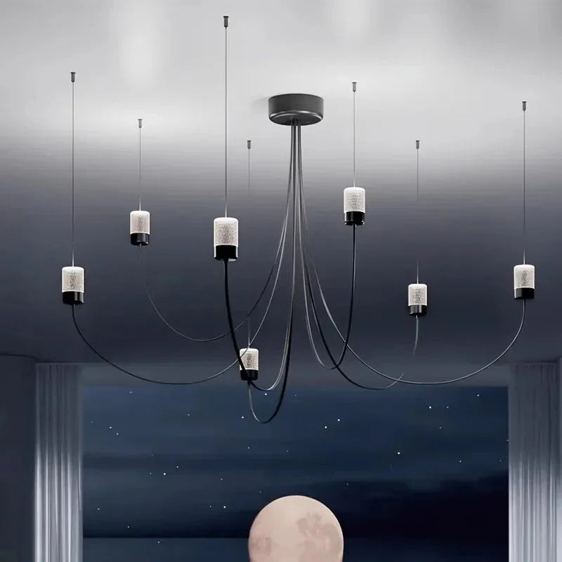 Suri Black Modern Chandelier - Bling Lighting Studio