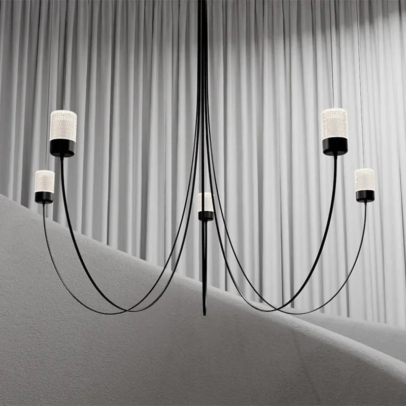 Suri Black Modern Chandelier - Bling Lighting Studio