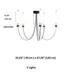 Suri Black Modern Chandelier - Bling Lighting Studio