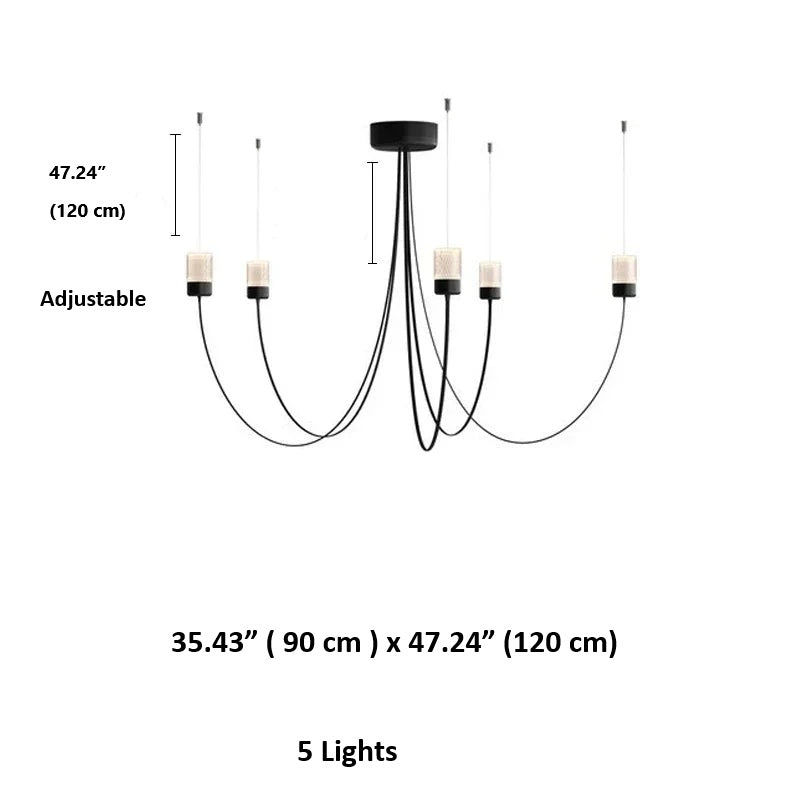 Suri Black Modern Chandelier - Bling Lighting Studio