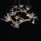 Bird Branch Chandelier by Bling Lighting Studio