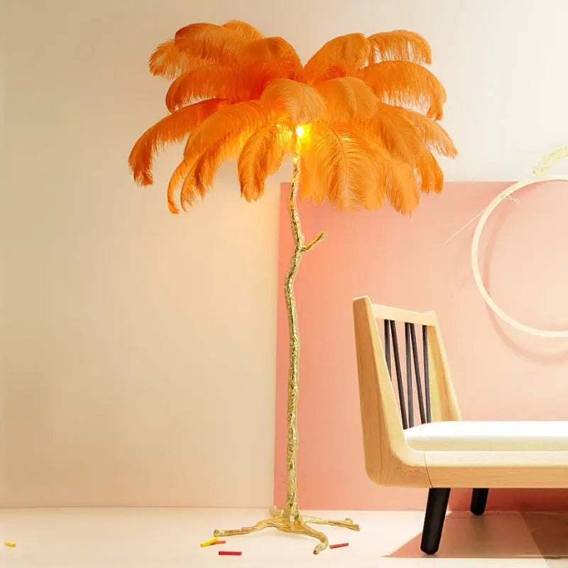 Talissa Feather Floor Lamp - Bling Lighting Studio