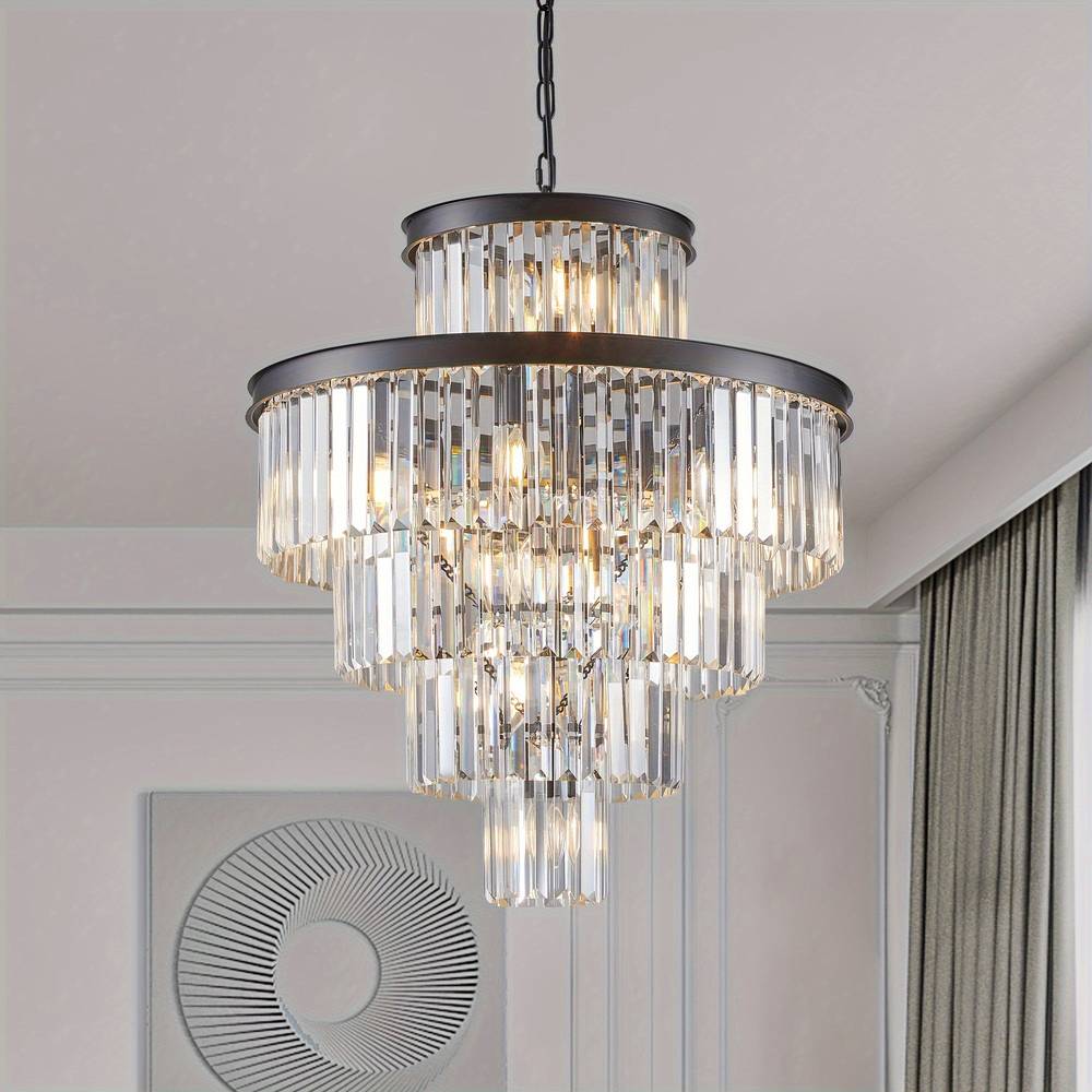 Taya Small Crystal Entryway Chandelier - Bling Lighting Studio