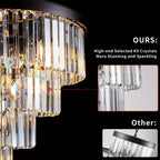 Taya Small Crystal Entryway Chandelier - Bling Lighting Studio