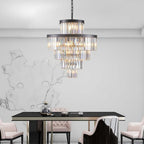 Taya Small Crystal Entryway Chandelier - Bling Lighting Studio