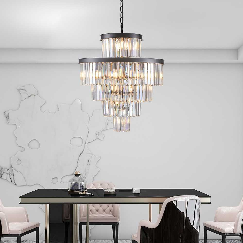 Taya Small Crystal Entryway Chandelier - Bling Lighting Studio
