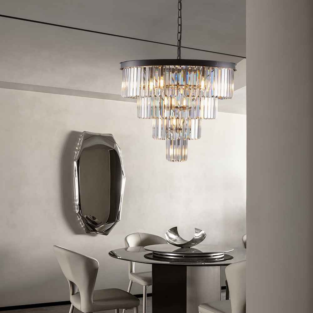Taya Small Crystal Entryway Chandelier - Bling Lighting Studio