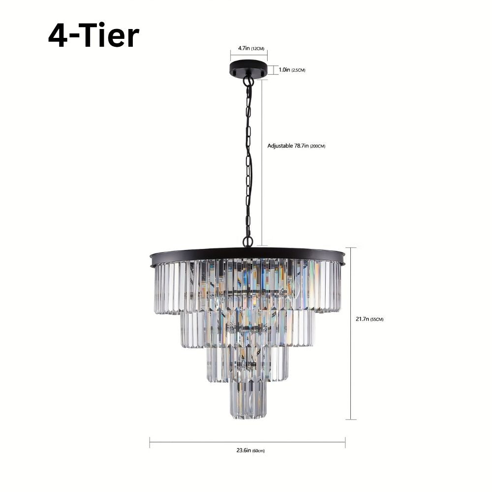 Taya Small Crystal Entryway Chandelier - Bling Lighting Studio