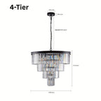Taya Small Crystal Entryway Chandelier - Bling Lighting Studio