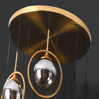 Tenza Modern Staircase Chandelier for high ceiling staircase and foyer lighting