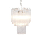 Transparent Murano Glass Tube Chandelier by Bling Lighting Studio