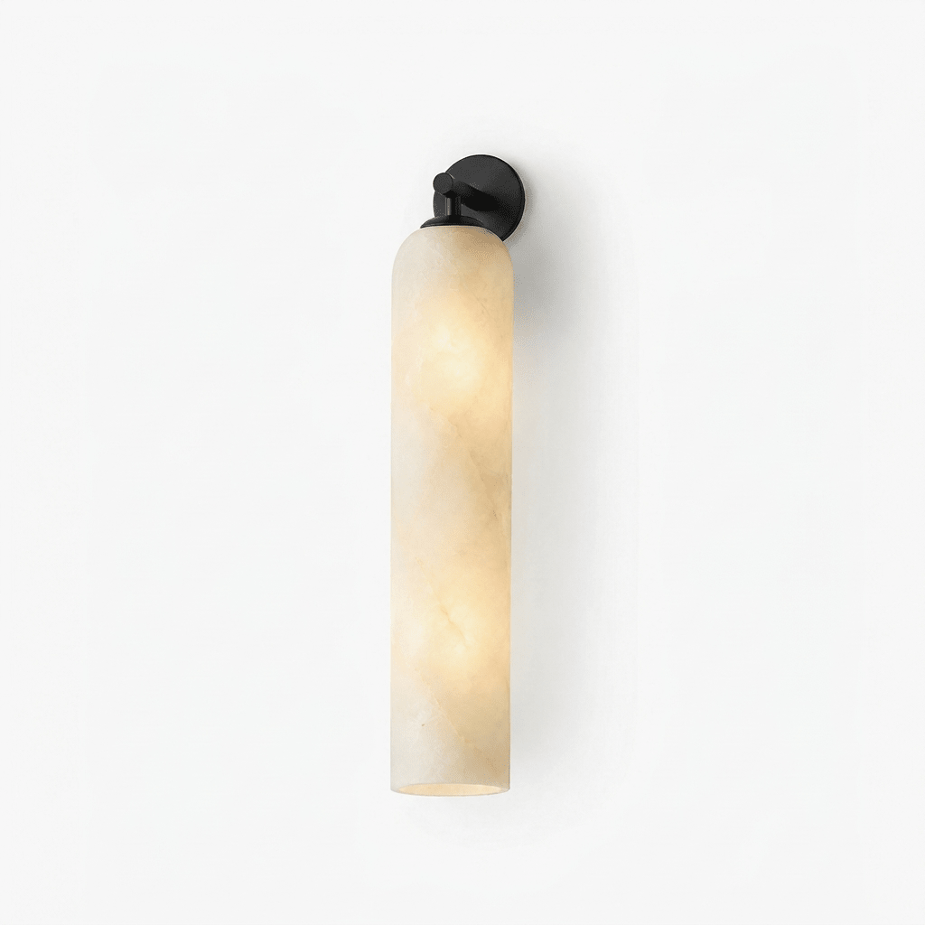 Tube Alabaster Wall Sconce by Bling Lighting Studio