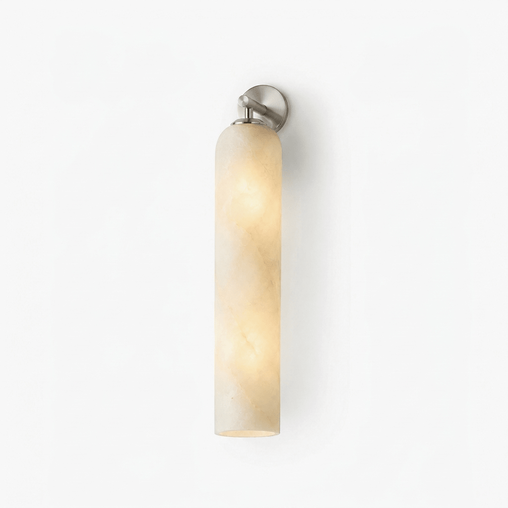 Tube Alabaster Wall Sconce by Bling Lighting Studio