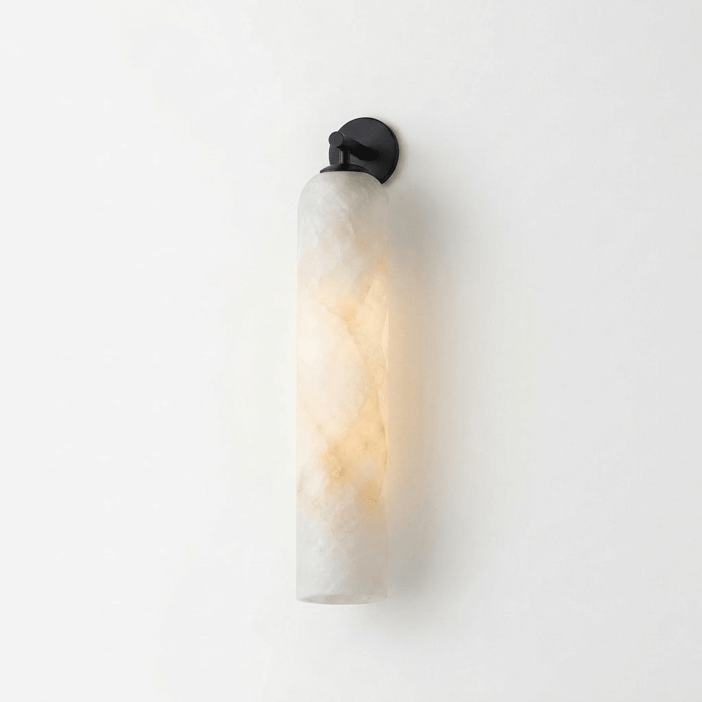 Tube Alabaster Wall Sconce by Bling Lighting Studio