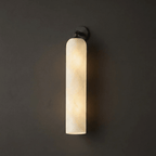 Tube Alabaster Wall Sconce by Bling Lighting Studio