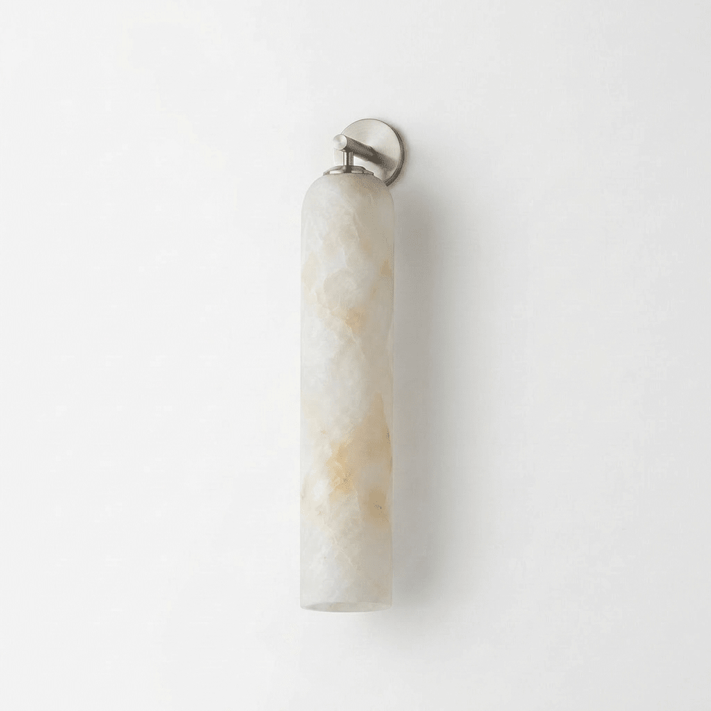 Tube Alabaster Wall Sconce by Bling Lighting Studio