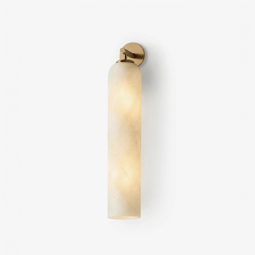 Tube Alabaster Wall Sconce by Bling Lighting Studio