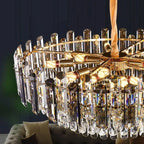 Tuna Luxury Modern Crystal Round Chandelier - Bling Lighting Studio