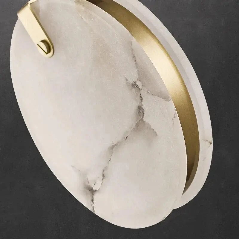 Tuya Marble Large Hanging Stairwell Lighting Chandelier for high ceiling staircase and foyer lighting