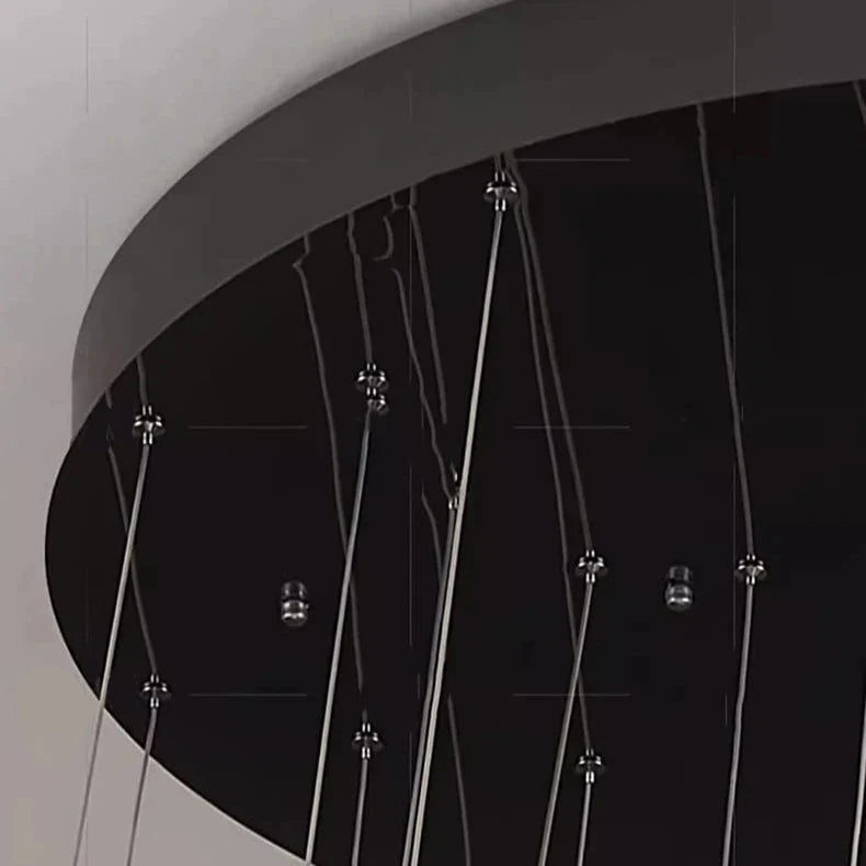 Twisted Ring Led Light Chandelier for High Ceiling for high ceiling staircase and foyer lighting