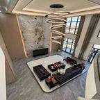 Twisted Ring Led Light Chandelier for High Ceiling for high ceiling staircase and foyer lighting