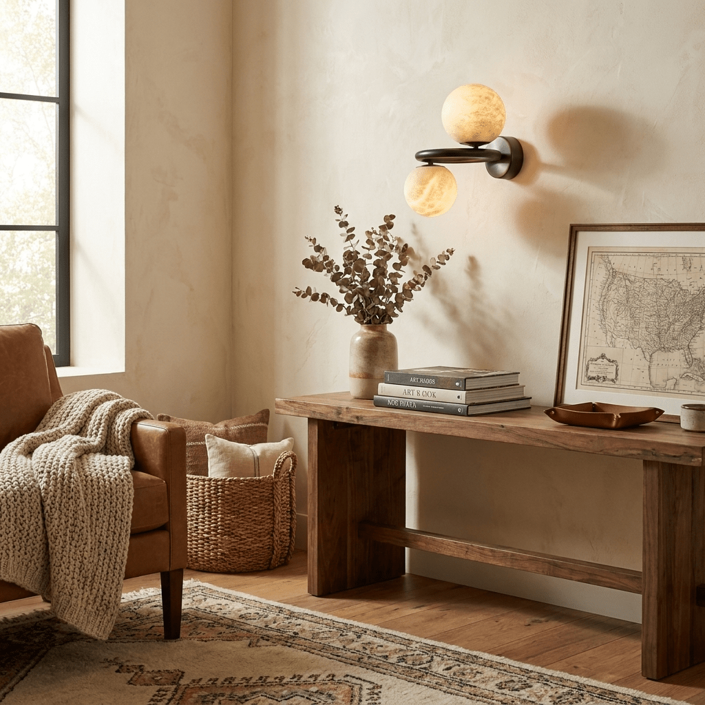 Two Globe Alabaster Wall Sconce by Bling Lighting Studio